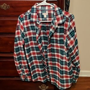 Cat&Jack Long Sleeve Botton Up Flannel Shirt